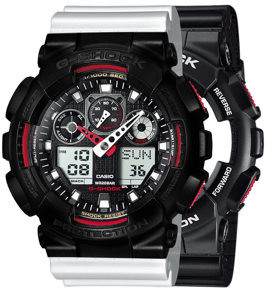 Casio SET GA-100-1A4ER + BEZEL 10523429 + PASEK 10347710