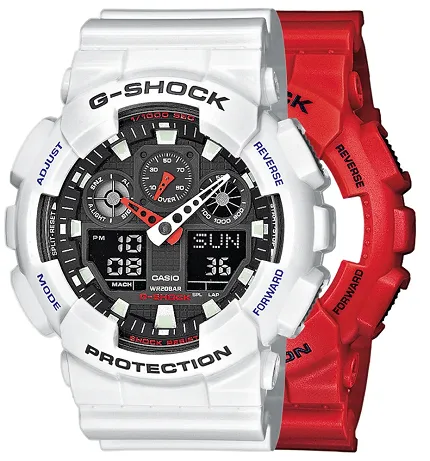 Casio SET GA-100B-4AER + BEZEL 10347600 + PASEK 10347710 - zdjęcie 1