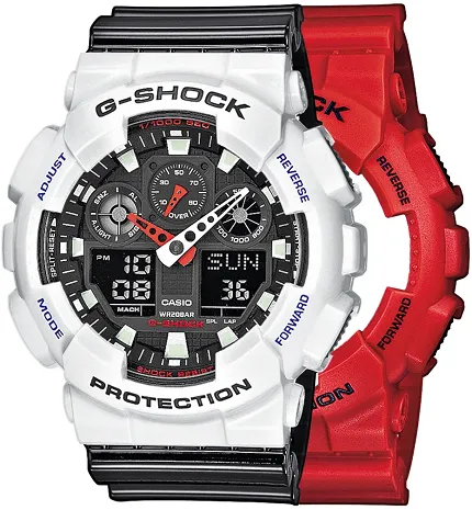 Casio SET GA-100B-4AER + BEZEL 10347600 + PASEK 10378391 - zdjęcie 1