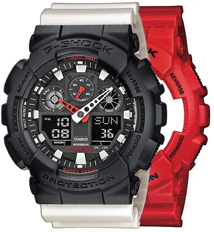 Casio SET GA-100B-4AER + BEZEL 10358741 + PASEK 10395227