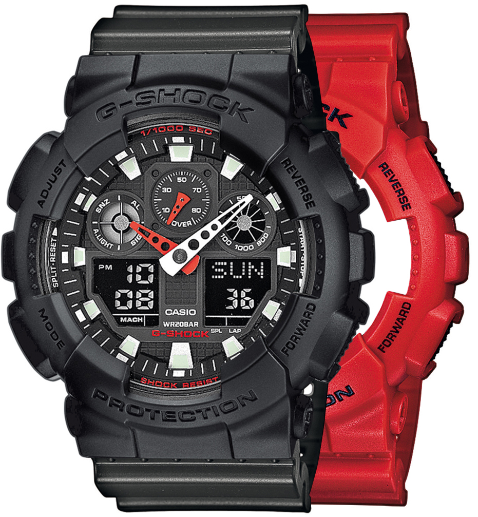 Casio SET GA-100B-4AER + BEZEL 10358741 + PASEK 10467764