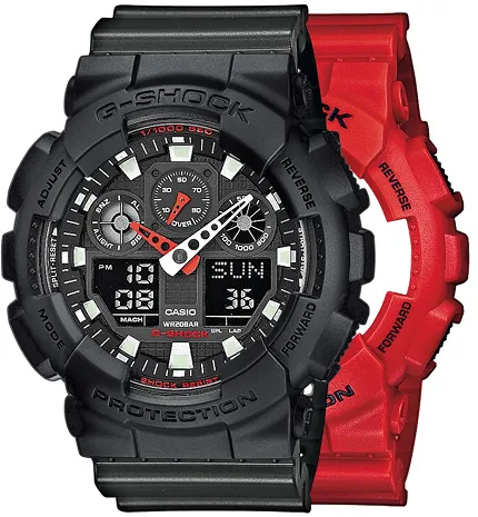 Casio SET GA-100B-4AER + BEZEL 10358741 + PASEK 10467764