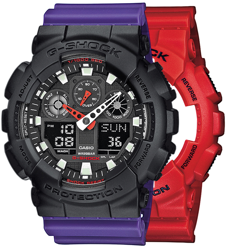  Casio G-SHOCK SET GA-100B-4AER + BEZEL 10358741 + PASEK 10498156 