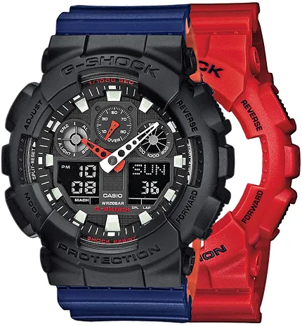 Casio SET GA-100B-4AER + BEZEL 10358741 + PASEK 10527467 - zdjęcie 1