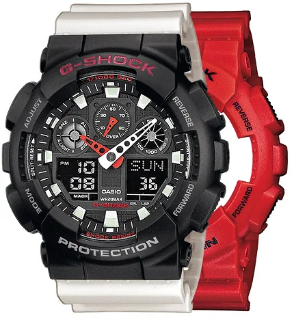 Casio SET GA-100B-4AER + BEZEL 10378531 + PASEK 10395227 - zdjęcie 1