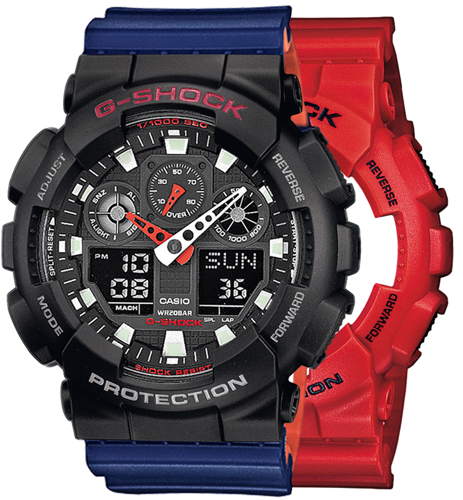  Casio G-SHOCK SET GA-100B-4AER + BEZEL 10378531 + PASEK 10527467 