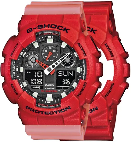 Casio SET GA-100B-4AER + BEZEL 10395289 + PASEK 10498150 - zdjęcie 1
