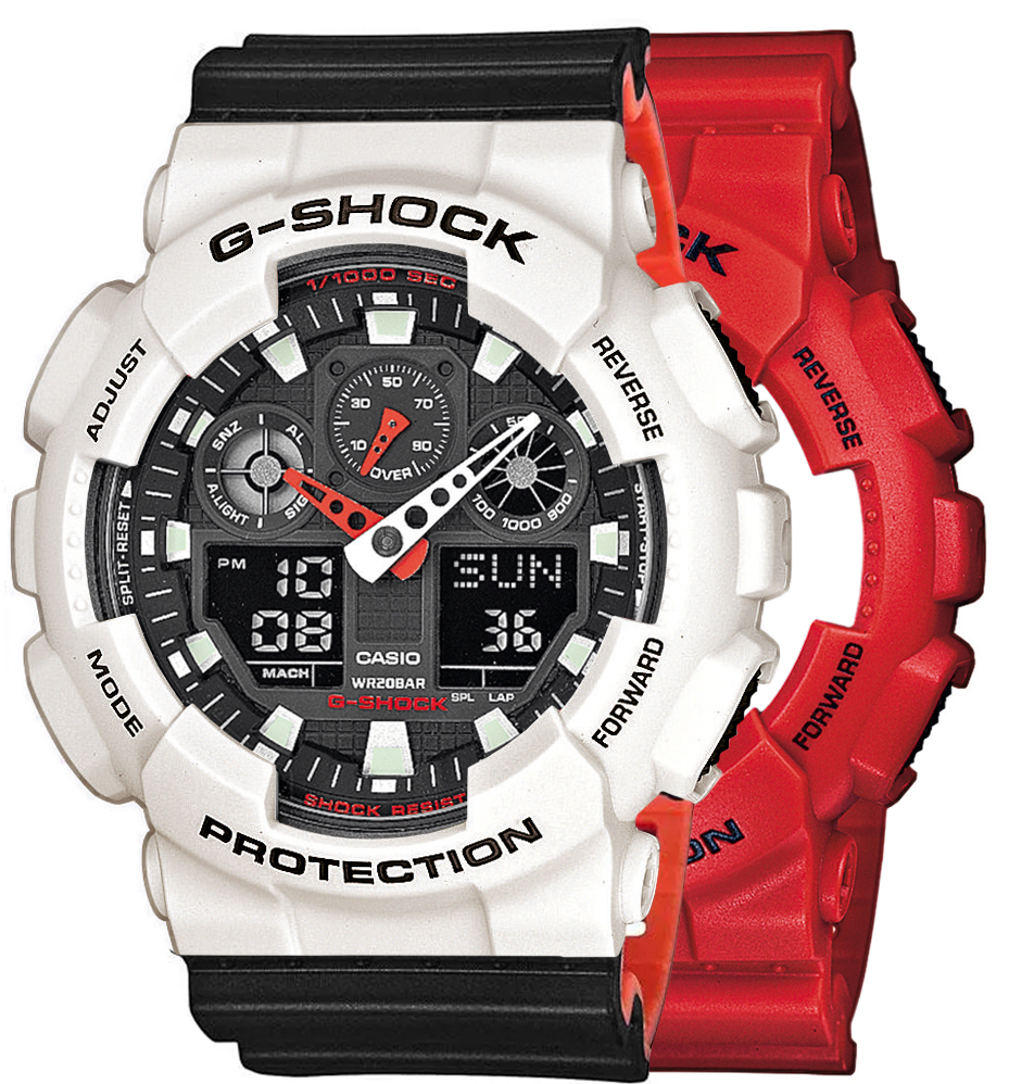 Casio SET GA-100B-4AER + BEZEL 10395292 + PASEK 10577142