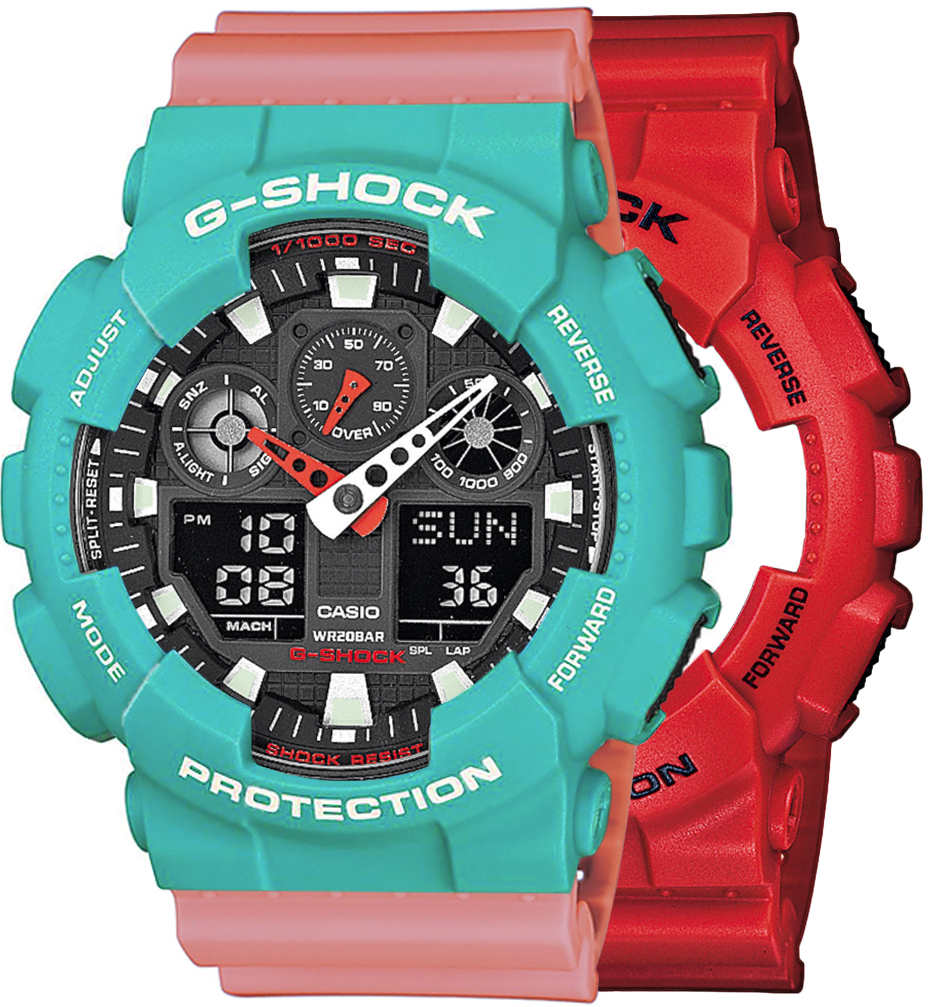 Casio SET GA-100B-4AER + BEZEL 10410475 + PASEK 10498150