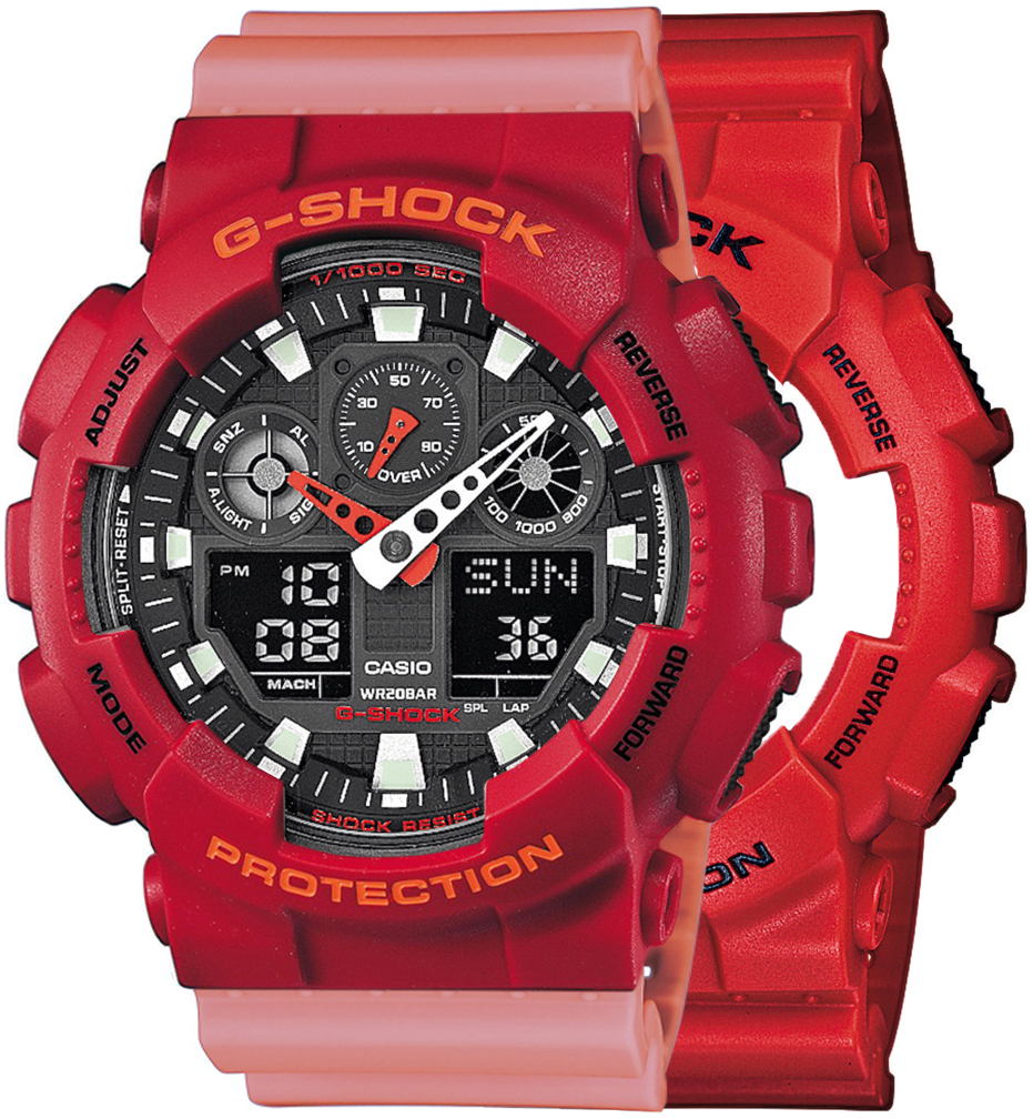  Casio G-SHOCK SET GA-100B-4AER + BEZEL 10441433 + PASEK 10498150 