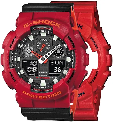 Casio SET GA-100B-4AER + BEZEL 10441433 + PASEK 10577142 - zdjęcie 1