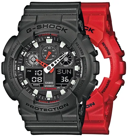 Casio SET GA-100B-4AER + BEZEL 10467795 + PASEK 10467764 - zdjęcie 1