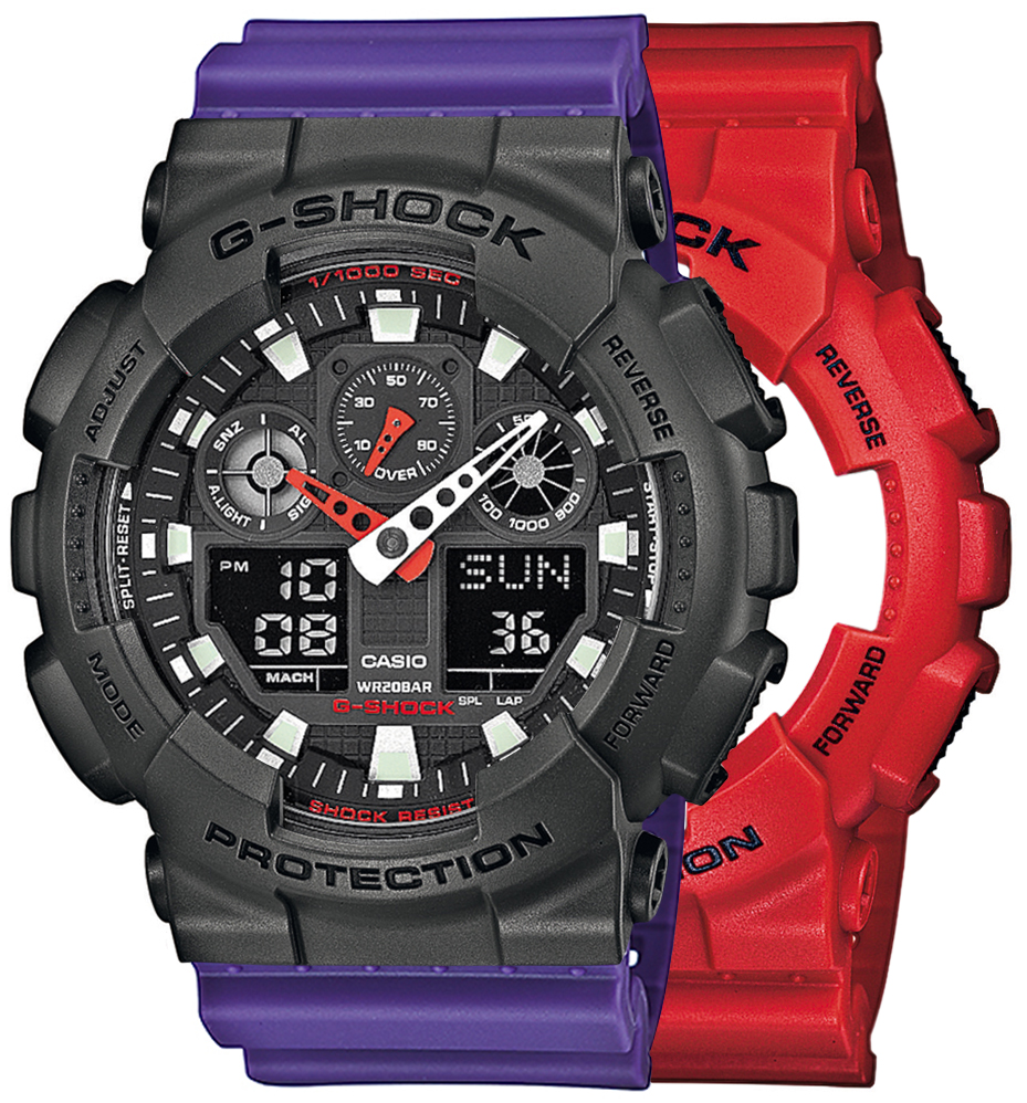  Casio G-SHOCK SET GA-100B-4AER + BEZEL 10467795 + PASEK 10498156 
