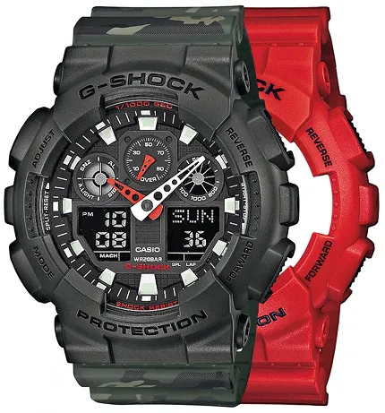 Casio SET GA-100B-4AER + BEZEL 10467795 + PASEK 10561429 - zdjęcie 1