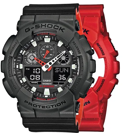 Casio SET GA-100B-4AER + BEZEL 10467795 + PASEK 10577142 - zdjęcie 1