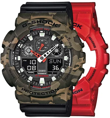 Casio SET GA-100B-4AER + BEZEL 10507070 + PASEK 10347688