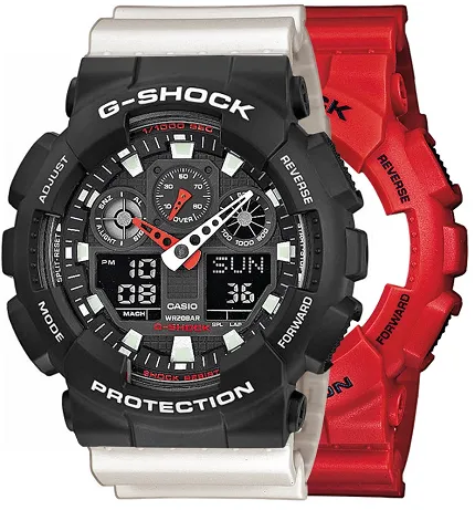 Casio SET GA-100B-4AER + BEZEL 10508136 + PASEK 10395227 - zdjęcie 1