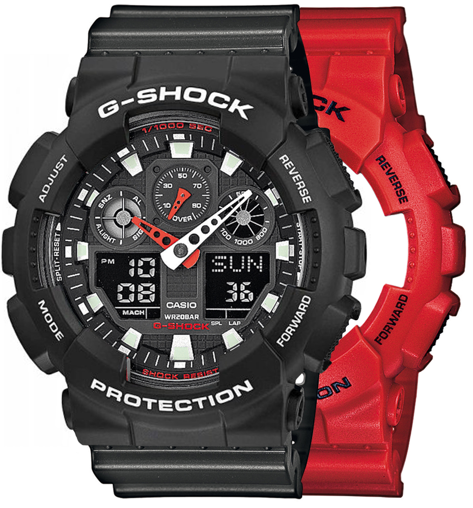 Casio SET GA-100B-4AER + BEZEL 10508136 + PASEK 10467764