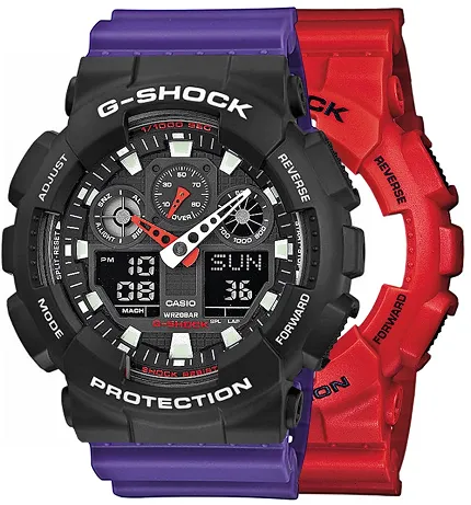 Casio SET GA-100B-4AER + BEZEL 10508136 + PASEK 10498156 - zdjęcie 1
