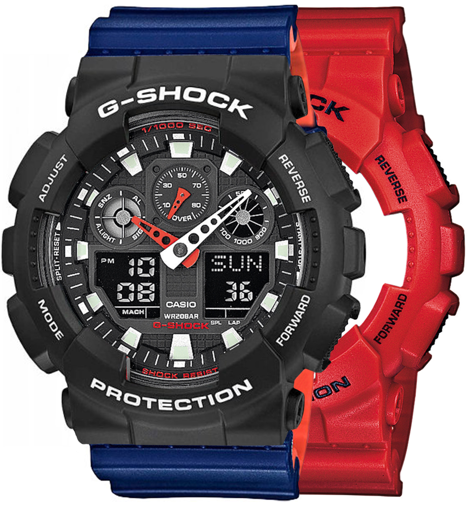 Casio SET GA-100B-4AER + BEZEL 10508136 + PASEK 10527467