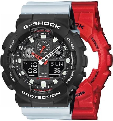 Casio SET GA-100B-4AER + BEZEL 10508136 + PASEK 10527469