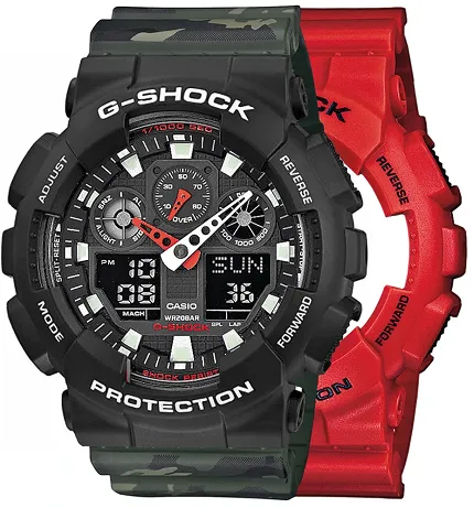 Casio SET GA-100B-4AER + BEZEL 10508136 + PASEK 10561429 - zdjęcie 1