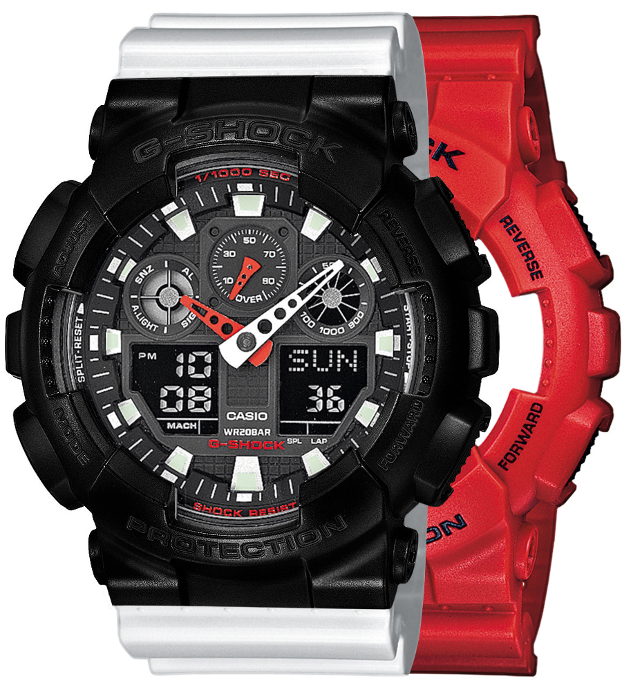 Casio SET GA-100B-4AER + BEZEL 10523429 + PASEK 10347710