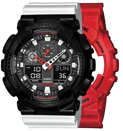 Casio SET GA-100B-4AER + BEZEL 10523429 + PASEK 10347710
