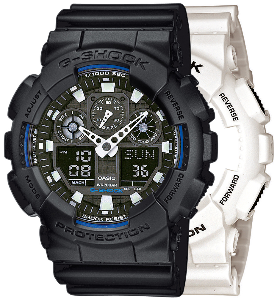  Casio G-SHOCK SET GA-100B-7AER + BEZEL 10358741 + PASEK 10347688 