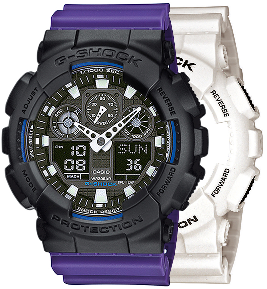  Casio G-SHOCK SET GA-100B-7AER + BEZEL 10358741 + PASEK 10498156 