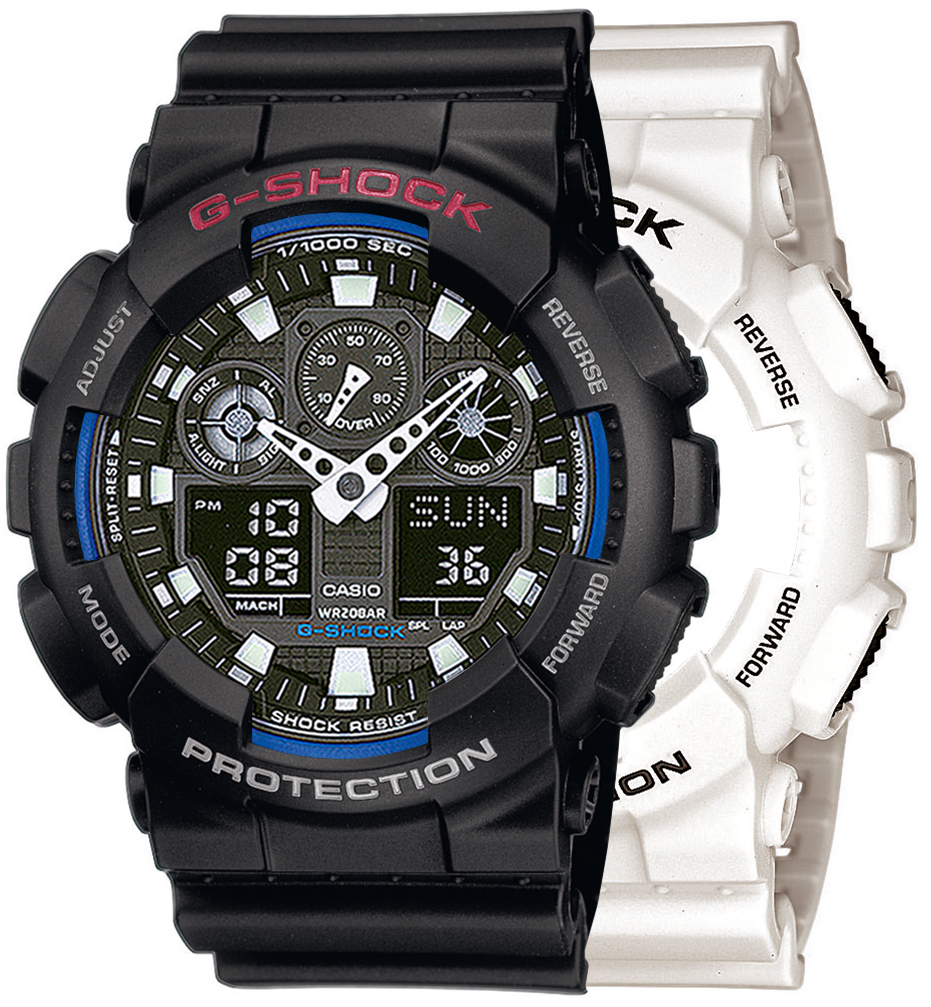  Casio G-SHOCK SET GA-100B-7AER + BEZEL 10378531 + PASEK 10347688 