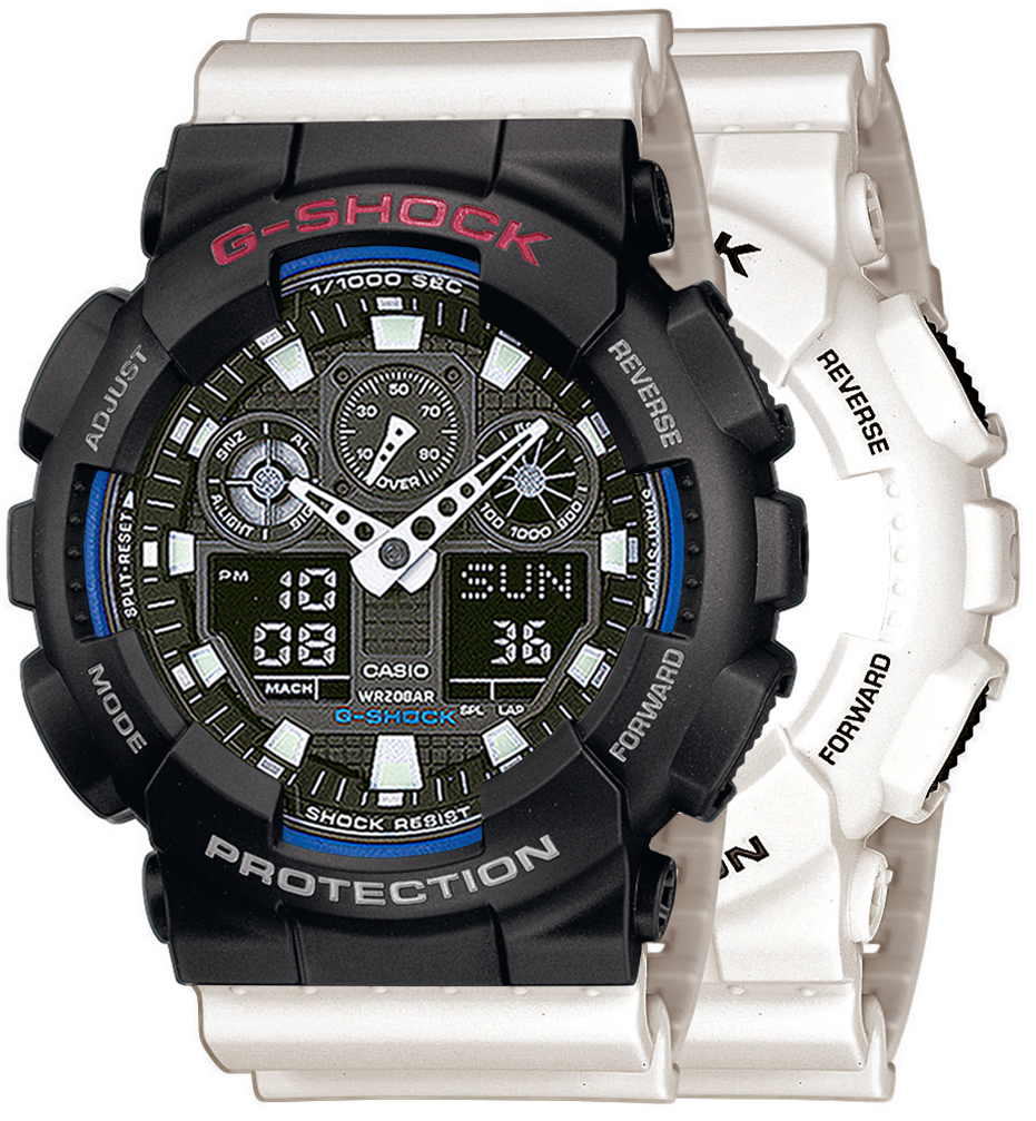 Casio SET GA-100B-7AER + BEZEL 10378531 + PASEK 10395227