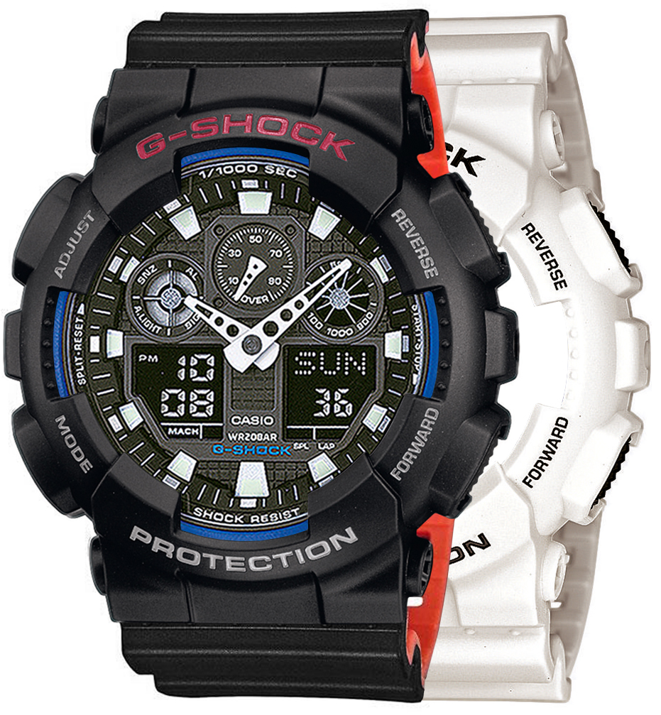  Casio G-SHOCK SET GA-100B-7AER + BEZEL 10378531 + PASEK 10577142 