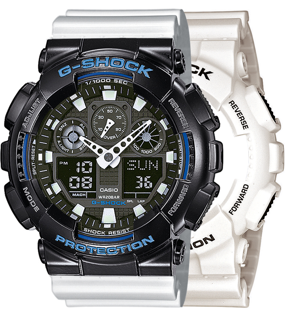  Casio G-SHOCK SET GA-100B-7AER + BEZEL 10407691 + PASEK 10347710 