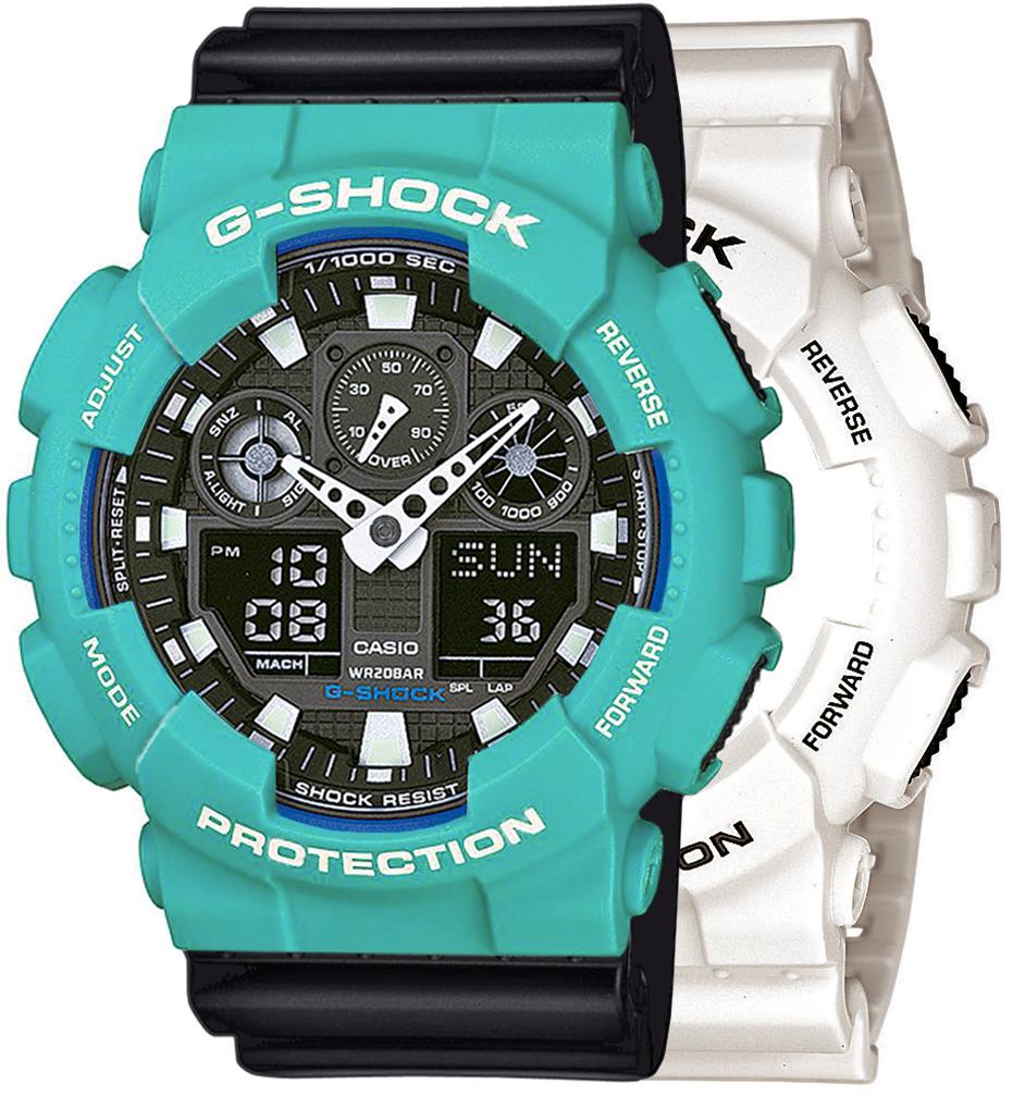 Casio SET GA-100B-7AER + BEZEL 10410475 + PASEK 10347688