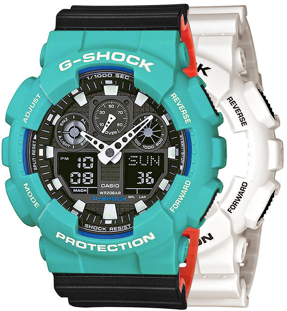  Casio G-SHOCK SET GA-100B-7AER + BEZEL 10410475 + PASEK 10577142 
