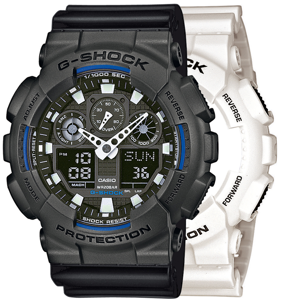  Casio G-SHOCK SET GA-100B-7AER + BEZEL 10467795 + PASEK 10347688 