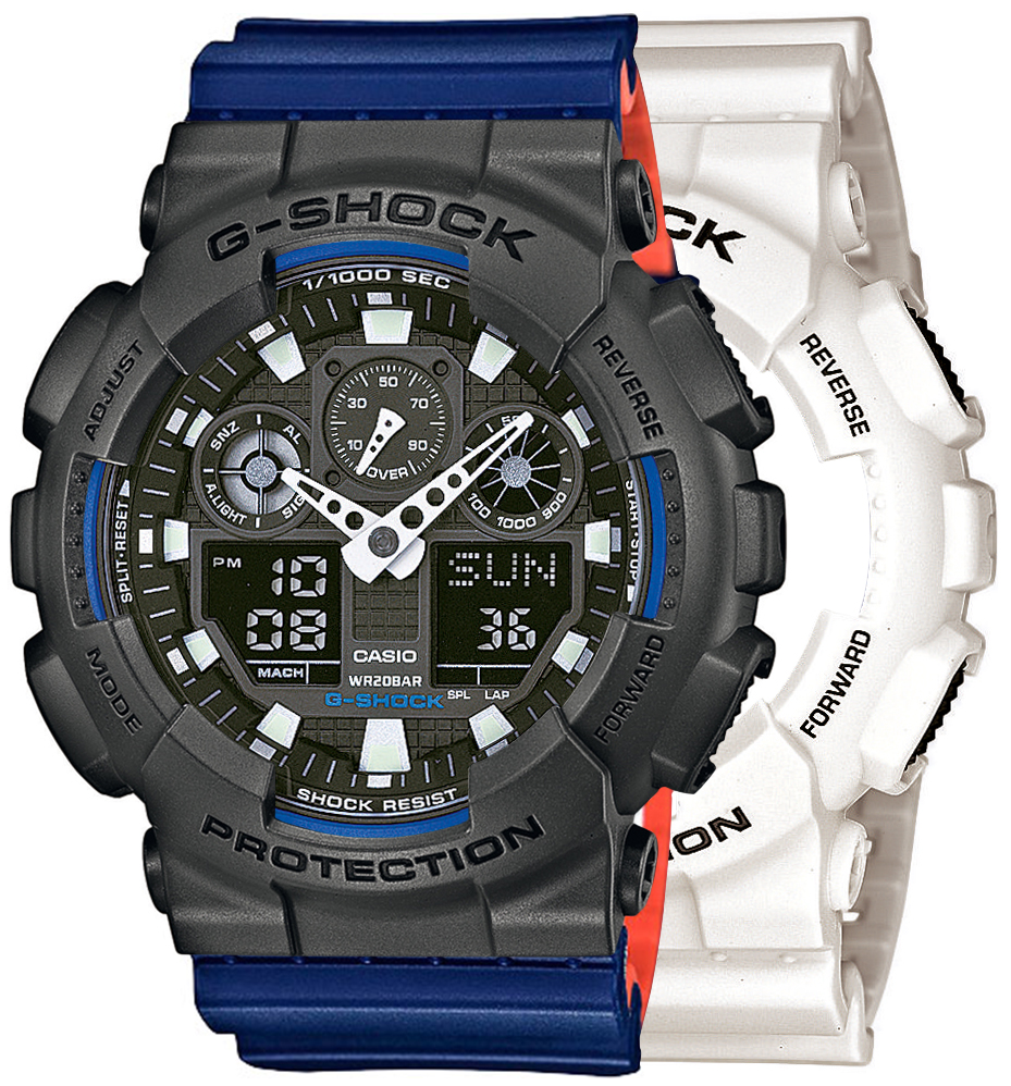  Casio G-SHOCK SET GA-100B-7AER + BEZEL 10467795 + PASEK 10527467 