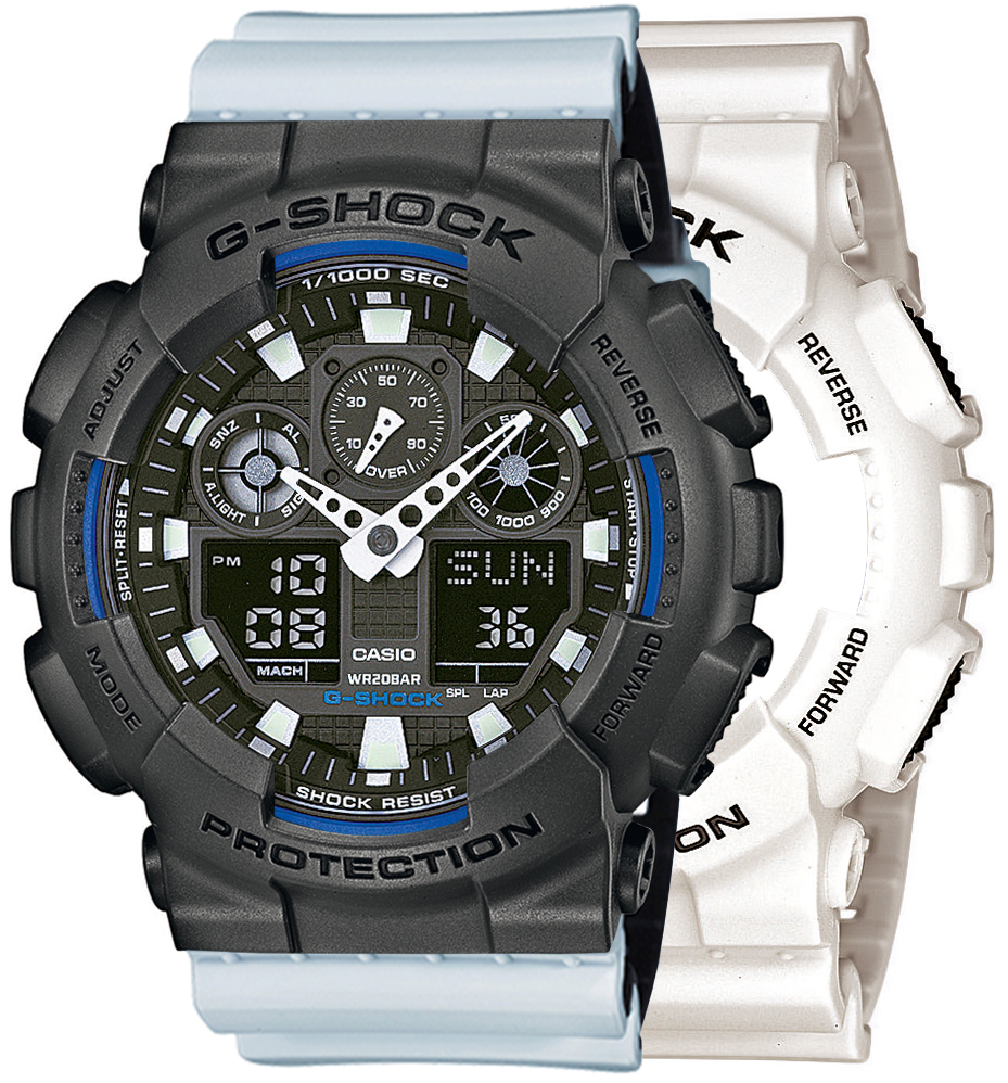  Casio G-SHOCK SET GA-100B-7AER + BEZEL 10467795 + PASEK 10527469 