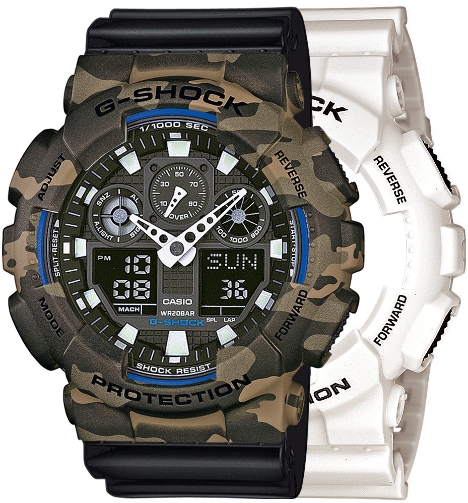 Casio SET GA-100B-7AER + BEZEL 10507070 + PASEK 10347688