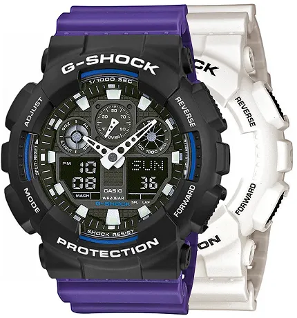 Casio SET GA-100B-7AER + BEZEL 10508136 + PASEK 10498156 - zdjęcie 1