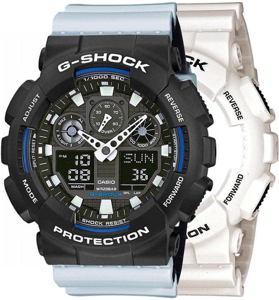 Casio G-SHOCK SET GA-100B-7AER + BEZEL 10508136 + PASEK 10527469 