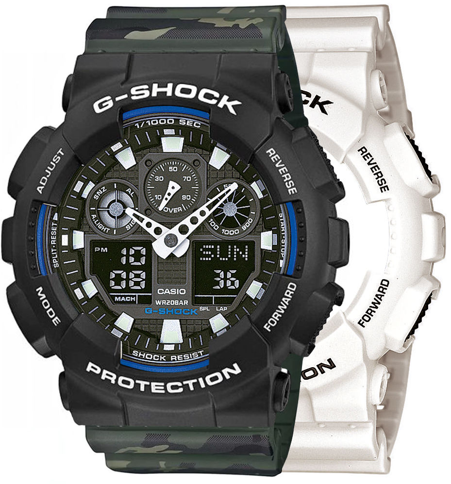  Casio G-SHOCK SET GA-100B-7AER + BEZEL 10508136 + PASEK 10561429 