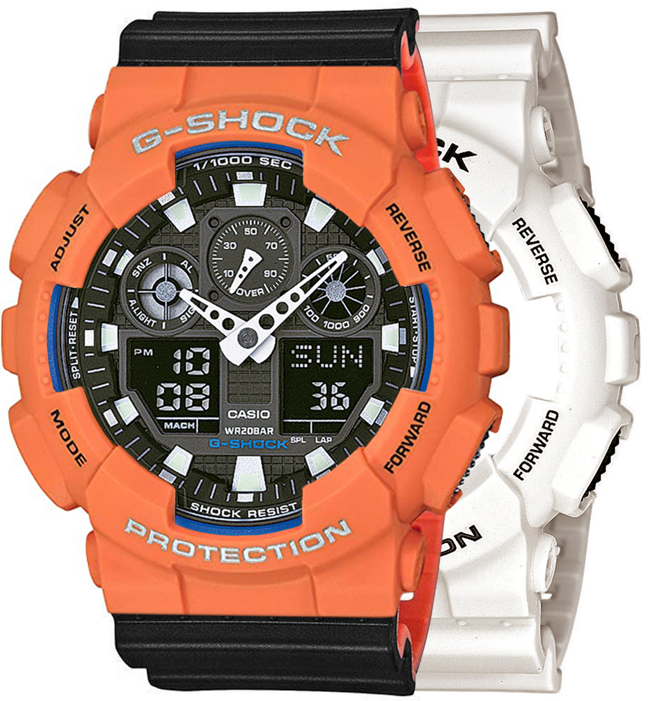  Casio G-SHOCK SET GA-100B-7AER + BEZEL 10589006 + PASEK 10577142 