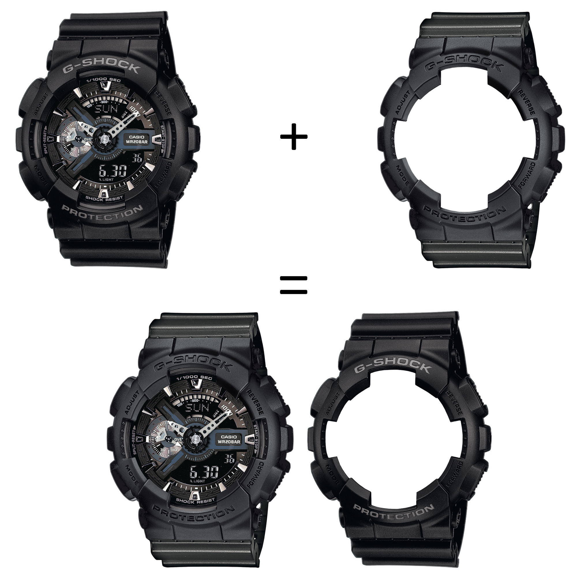 Casio SET GA-110-1BER + BEZEL 10358741 + PASEK 10467764 zegarek - miniatura 2