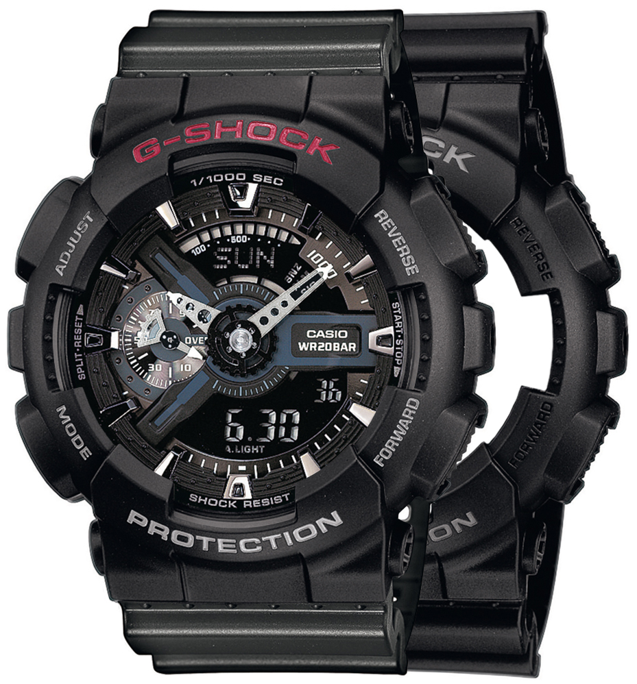 Casio SET GA-110-1BER + BEZEL 10378531 + PASEK 10467764