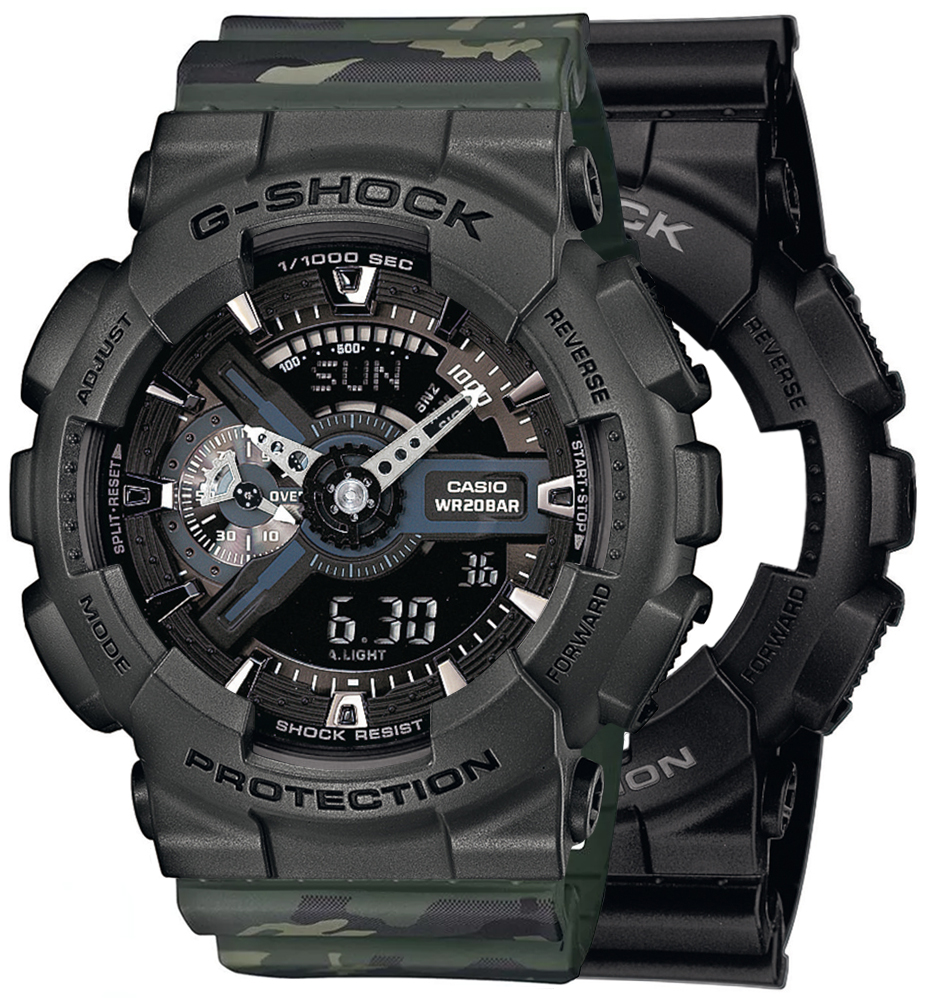  Casio G-SHOCK SET GA-110-1BER + BEZEL 10467795 + PASEK 10561429 