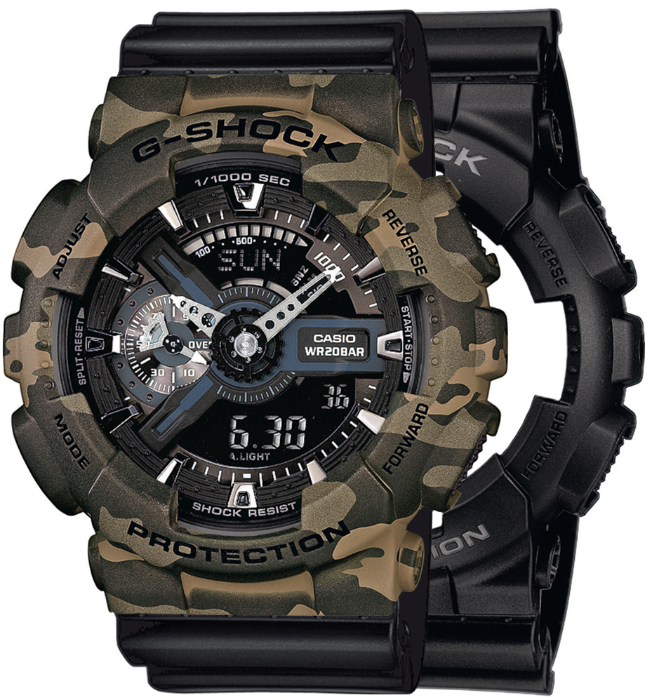  Casio G-SHOCK SET GA-110-1BER + BEZEL 10507070 + PASEK 10347688 