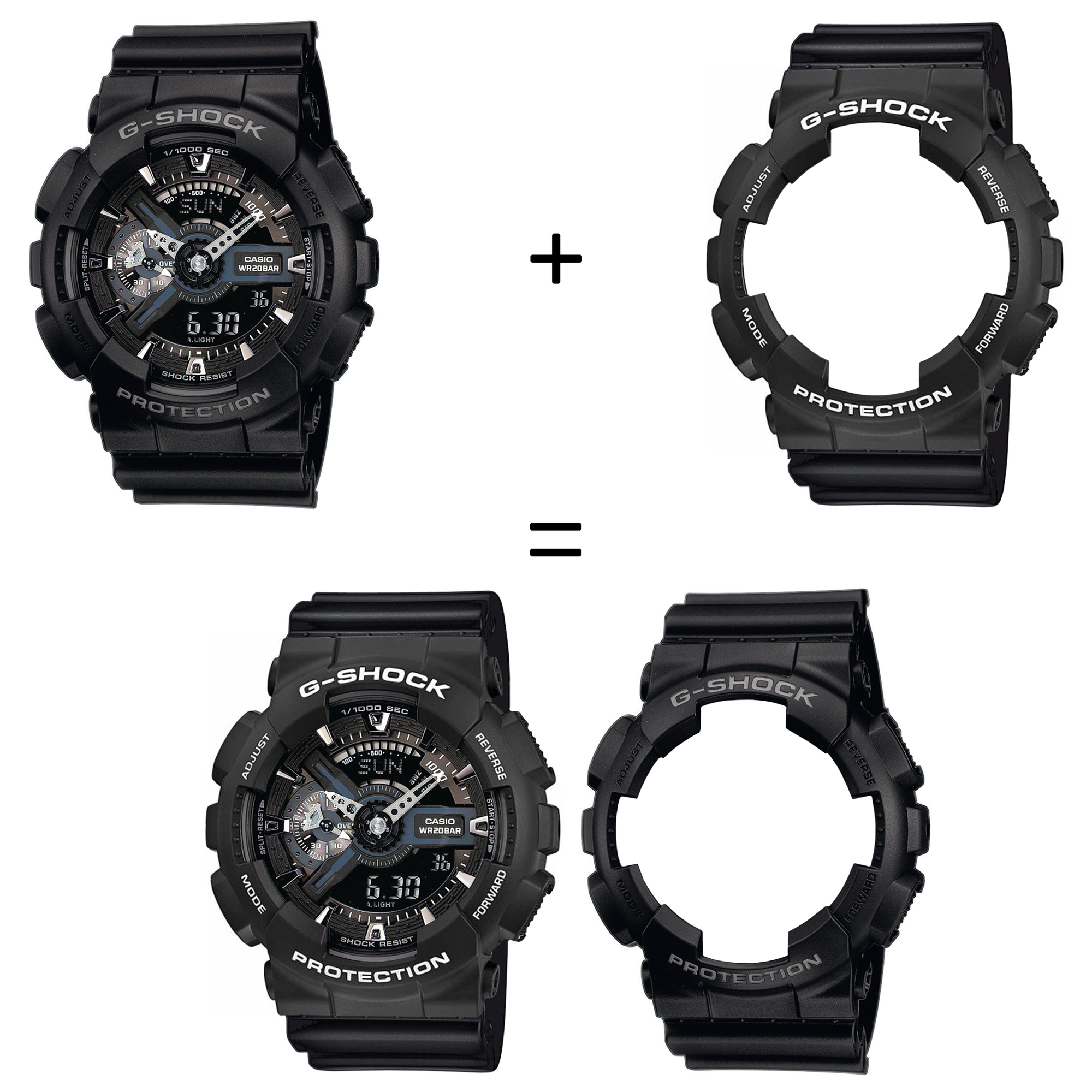 Casio SET GA-110-1BER + BEZEL 10508136 + PASEK 10347688 zegarek
