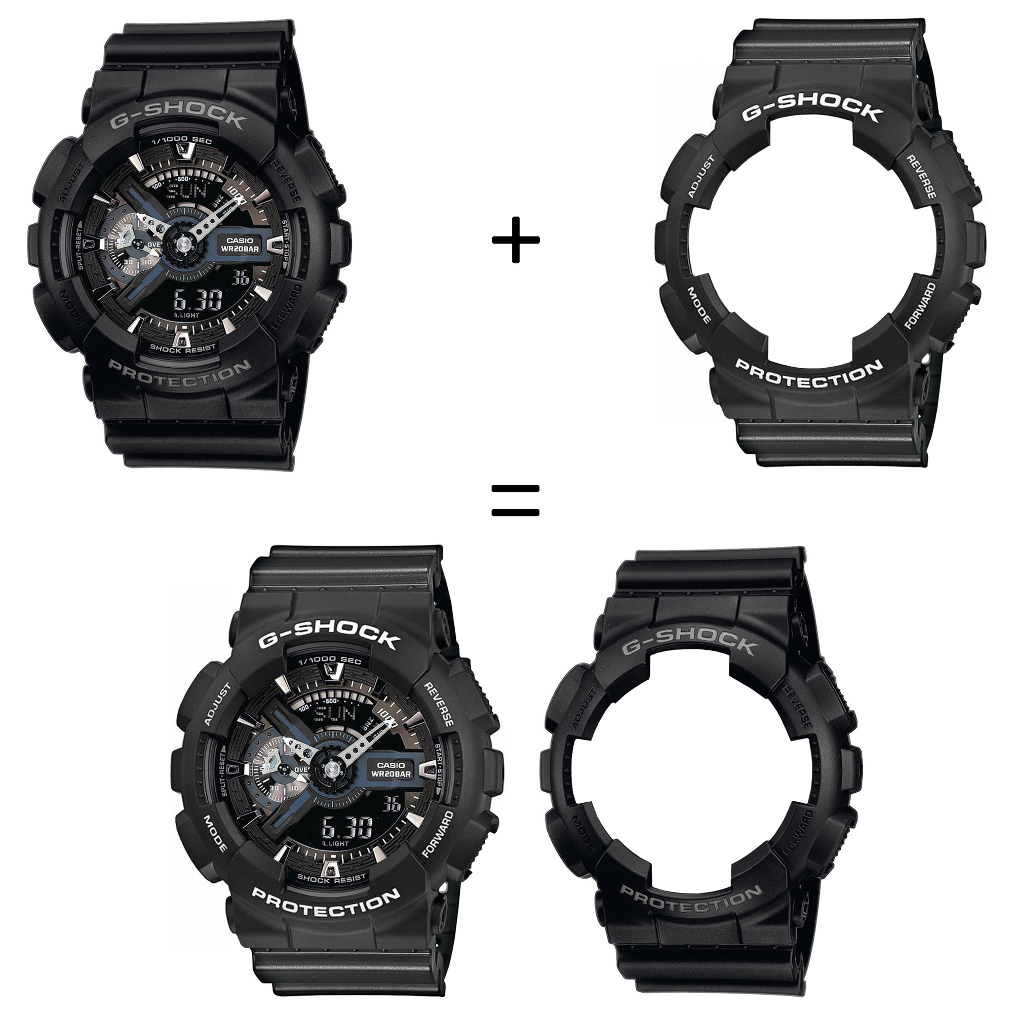 Casio SET GA-110-1BER + BEZEL 10508136 + PASEK 10467764 zegarek